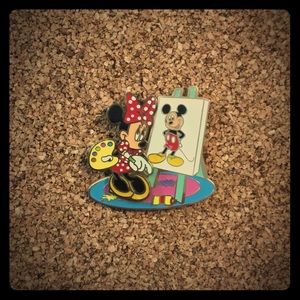 Disney Minnie Mickey Painting Art Pin